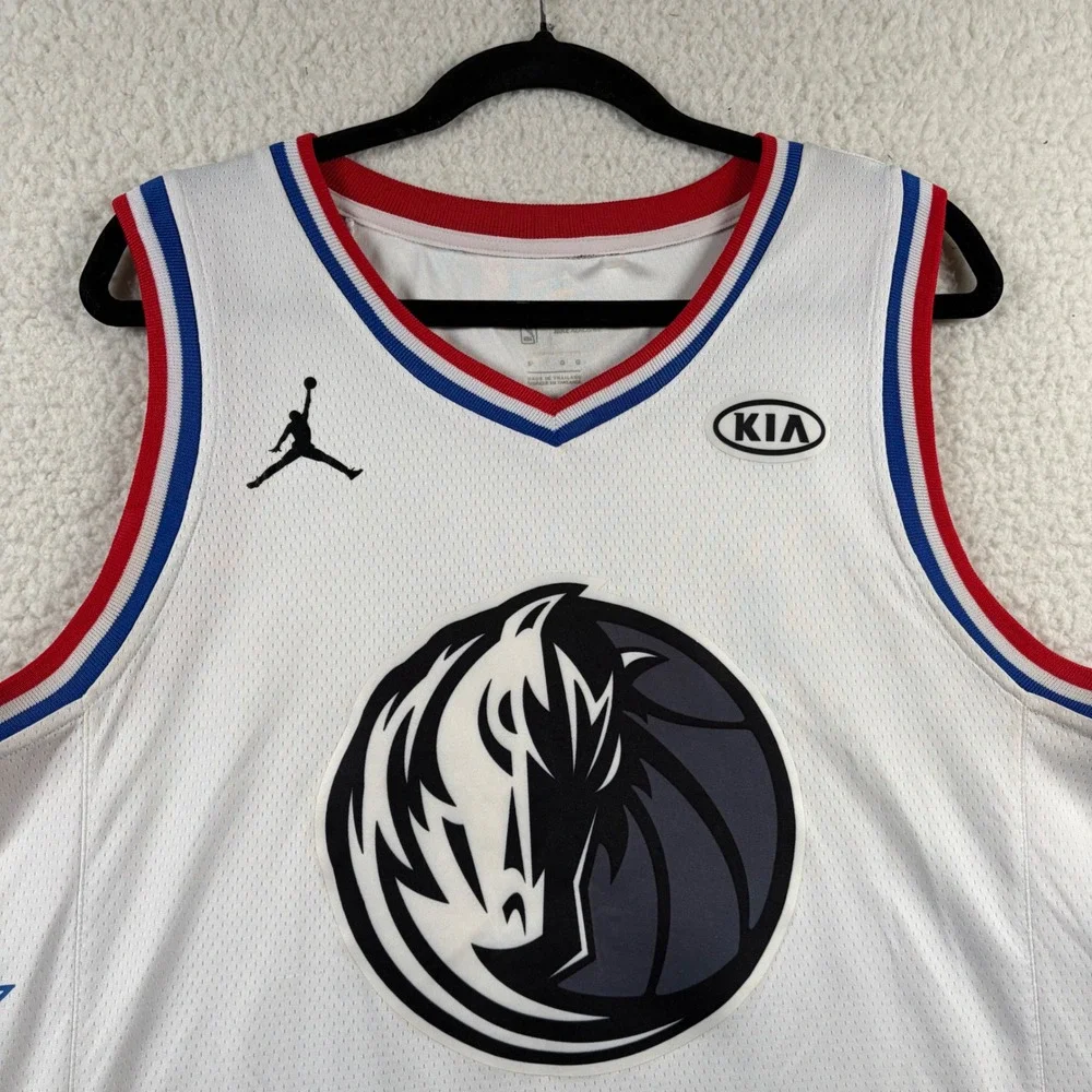 Nike Dirk Nowitzki Dallas Mavericks NBA All-Star Jersey White 41 Mens L Texas